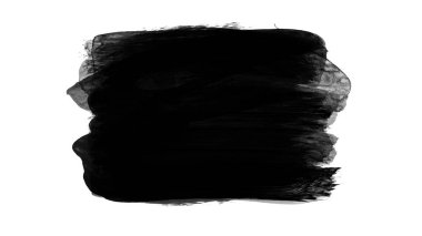 Siyah fırça darbesi ve doku. Grunge vektör soyut el boyalı element. Altı çizili ve sınır tasarımı.