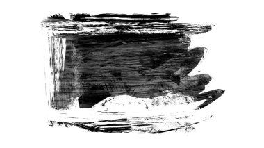 Siyah fırça darbesi ve doku. Grunge soyut elle boyanmış elementler. Altı çizili ve sınır tasarımı.