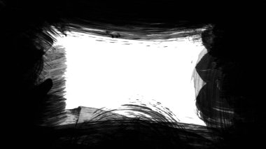 Siyah fırça darbesi ve doku. Grunge soyut elle boyanmış elementler. 