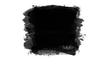 Siyah fırça darbesi ve doku. Grunge soyut elle boyanmış elementler. 