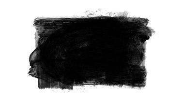 Siyah fırça darbesi ve doku. Grunge vektör soyut el boyalı element. Altı çizili ve sınır tasarımı.