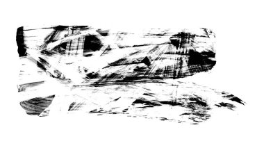 Siyah fırça darbesi ve doku. Grunge soyut elle boyanmış elementler. Altı çizili ve sınır tasarımı.