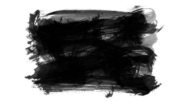 Beyaz arkaplanda izole edilmiş siyah fırça seti