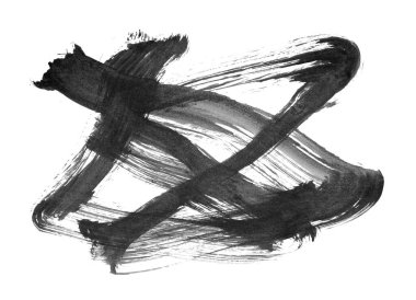 Siyah fırça darbesi ve doku. Grunge soyut elle boyanmış elementler. Altı çizili ve sınır tasarımı.