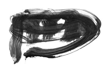 Siyah fırça darbesi ve doku. Grunge soyut elle boyanmış elementler. Altı çizili ve sınır tasarımı.