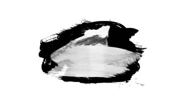 Siyah fırça darbesi ve doku. Grunge soyut elle boyanmış elementler. Altı çizili ve sınır tasarımı.