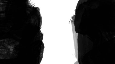 Siyah fırça darbesi dokusu. Grunge soyut elle boyanmış element. 