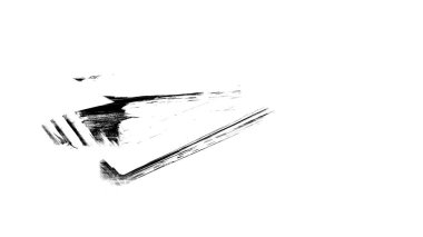 beyaz arkaplanda siyah mürekkep fırçası darbeleri