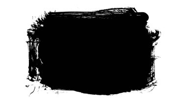 Beyaz arkaplanda izole edilmiş siyah fırça seti