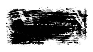 Siyah fırça darbesi ve doku. Grunge soyut elle boyanmış elementler. Altı çizili ve sınır tasarımı.