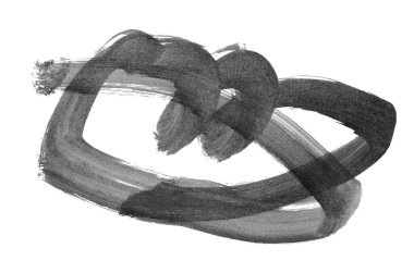 Siyah fırça darbesi ve doku. Grunge soyut elle boyanmış elementler. Altı çizili ve sınır tasarımı.