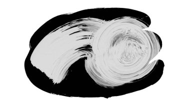 Siyah fırça darbesi ve doku. Grunge soyut elle boyanmış elementler. 