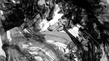 Siyah fırça darbesi dokusu. Grunge soyut elle boyanmış element. 