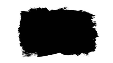 Siyah fırça darbesi ve doku. Grunge soyut elle boyanmış elementler. 
