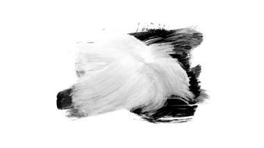 Siyah fırça darbesi ve doku. Grunge soyut elle boyanmış elementler. 