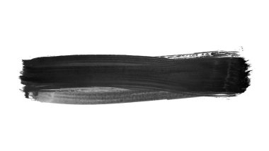 Siyah fırça darbesi ve doku. Grunge vektör soyut el boyalı element. Altı çizili ve sınır tasarımı.