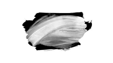 Siyah fırça darbesi ve doku. Grunge soyut elle boyanmış elementler. 