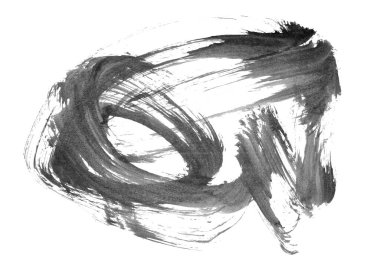 Siyah fırça darbesi ve doku. Grunge soyut elle boyanmış elementler. Altı çizili ve sınır tasarımı.