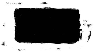 Siyah fırça darbesi ve doku. Grunge vektör soyut el boyalı element. Altı çizili ve sınır tasarımı.