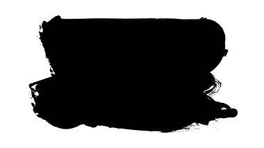 Beyaz arkaplanda izole edilmiş siyah fırça seti