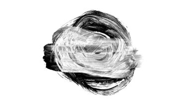 Siyah fırça darbesi dokusu. Grunge soyut elle boyanmış element. 