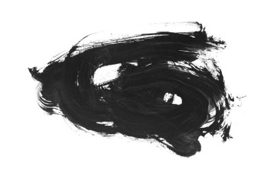 Siyah fırça darbesi ve doku. Grunge soyut elle boyanmış elementler. Altı çizili ve sınır tasarımı.