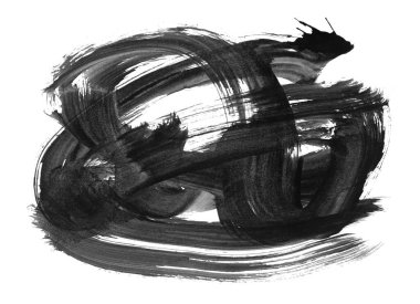 Siyah fırça darbesi ve doku. Grunge soyut elle boyanmış elementler. Altı çizili ve sınır tasarımı.