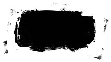 Siyah fırça darbesi ve doku. Grunge vektör soyut el boyalı element. Altı çizili ve sınır tasarımı.