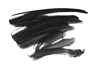 Siyah fırça darbesi ve doku. Grunge soyut elle boyanmış elementler. Altı çizili ve sınır tasarımı.