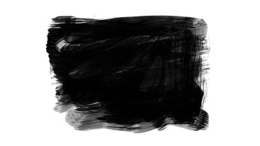 Siyah fırça darbesi ve doku. Grunge vektör soyut el boyalı element. Altı çizili ve sınır tasarımı.