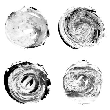 Siyah fırça darbesi ve doku. Grunge soyut elle boyanmış elementler. 