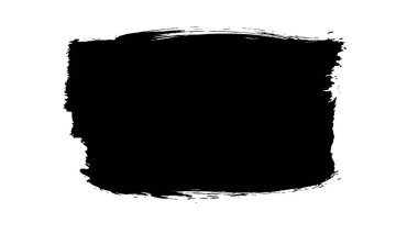 Siyah fırça darbesi ve doku. Grunge soyut elle boyanmış elementler. 