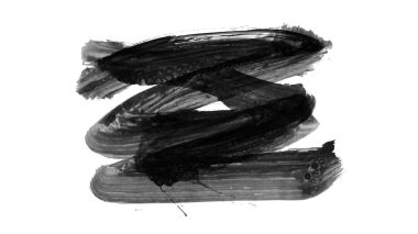 Siyah fırça darbesi ve doku. Grunge vektör soyut el boyalı element. Altı çizili ve sınır tasarımı.