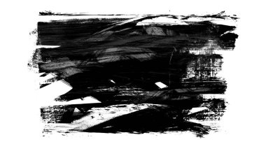 Siyah fırça darbesi ve doku. Grunge soyut elle boyanmış elementler. Altı çizili ve sınır tasarımı.