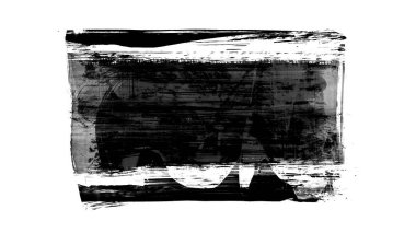 Siyah fırça darbesi ve doku. Grunge soyut elle boyanmış elementler. Altı çizili ve sınır tasarımı.