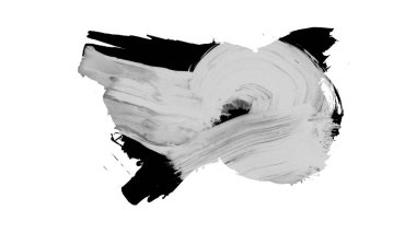 Siyah fırça darbesi ve doku. Grunge soyut elle boyanmış elementler. 