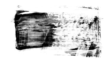 Siyah fırça darbesi ve doku. Grunge soyut elle boyanmış elementler. Altı çizili ve sınır tasarımı.