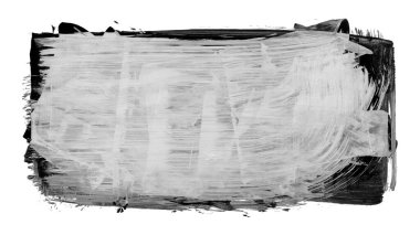 Siyah fırça darbesi ve doku. Grunge vektör soyut el boyalı element. Altı çizili ve sınır tasarımı.