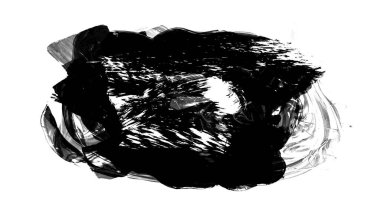 beyaz arkaplanda siyah mürekkep fırçası darbeleri