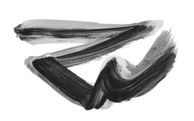 Siyah fırça darbesi ve doku. Grunge vektör soyut el boyalı element. Altı çizili ve sınır tasarımı. 