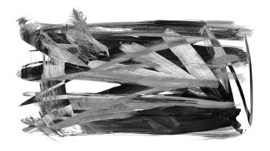 Siyah fırça darbesi ve doku. Grunge soyut elle boyanmış elementler. Altı çizili ve sınır tasarımı.