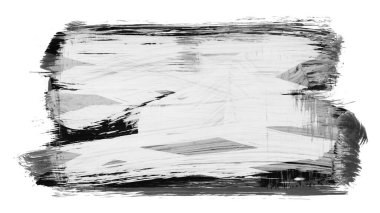 Siyah fırça darbesi ve doku. Grunge soyut elle boyanmış elementler. Altı çizili ve sınır tasarımı.