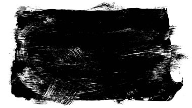 Siyah fırça darbesi ve doku. Grunge vektör soyut el boyalı element. Altı çizili ve sınır tasarımı.