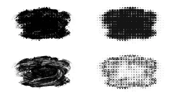 black ink brush strokes. illustration.