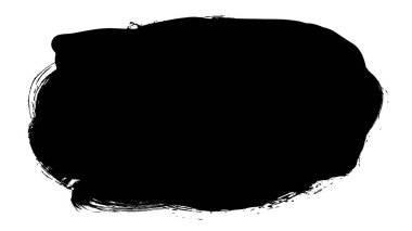 Siyah fırça darbesi ve doku. Grunge soyut elle boyanmış elementler. 