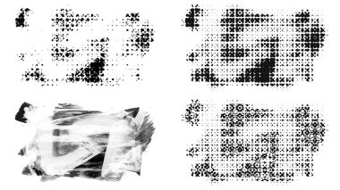 beyaz arkaplanda siyah grunge mürekkep fırça darbeleri