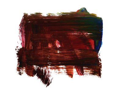 Siyah ve renkli boya karışımı, fırça darbesi ve doku. Grunge soyut elle boyanmış elementler. 