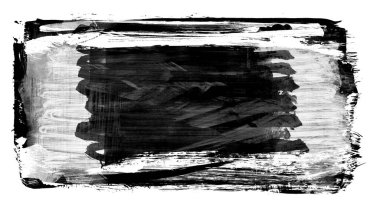Siyah fırça darbesi ve doku. Grunge soyut elle boyanmış elementler. Altı çizili ve sınır tasarımı.
