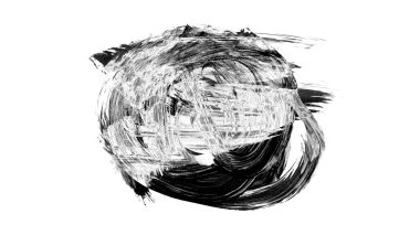 Siyah fırça darbesi dokusu. Grunge soyut elle boyanmış element. 