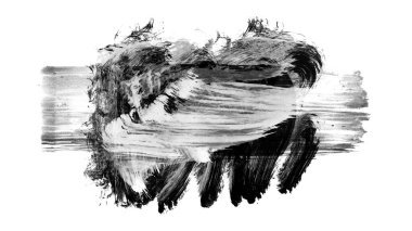 Siyah fırça darbesi ve doku. Grunge soyut elle boyanmış elementler. Altı çizili ve sınır tasarımı.